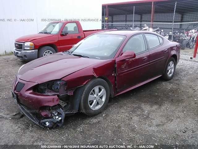 2G2WP552281125664 - 2008 PONTIAC GRAND PRIX RED photo 2