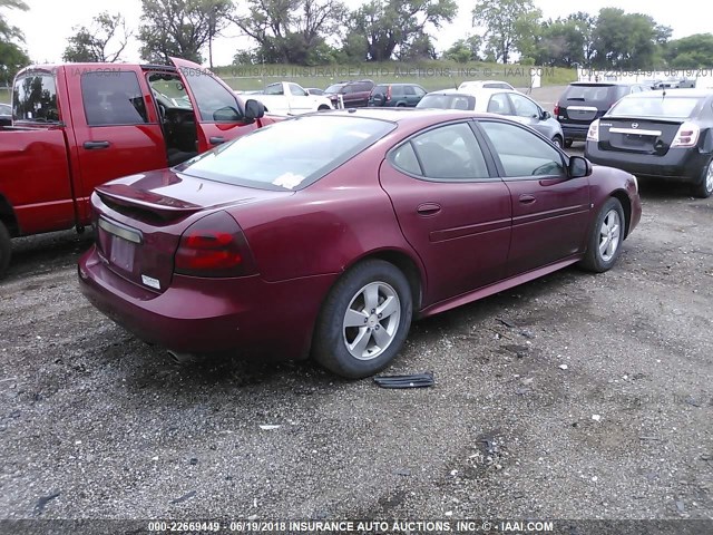 2G2WP552281125664 - 2008 PONTIAC GRAND PRIX RED photo 4