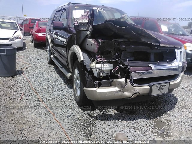 1FMEU74E47UB54847 - 2007 FORD EXPLORER EDDIE BAUER BURGUNDY photo 1