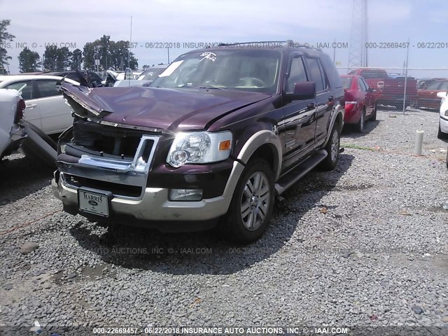 1FMEU74E47UB54847 - 2007 FORD EXPLORER EDDIE BAUER BURGUNDY photo 2