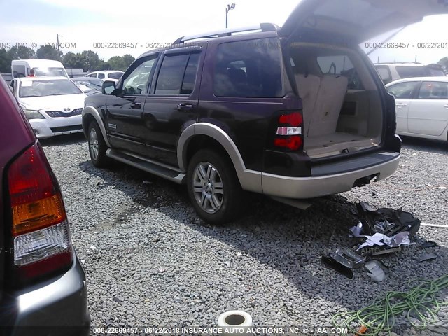 1FMEU74E47UB54847 - 2007 FORD EXPLORER EDDIE BAUER BURGUNDY photo 3