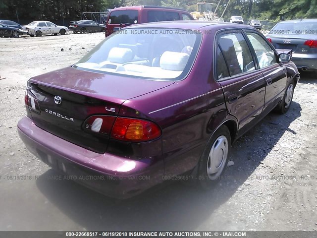 2T1BR18EXWC095962 - 1998 TOYOTA COROLLA VE/CE/LE 栗色 照片 4