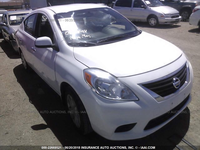 3N1CN7APXEL862125 - 2014 NISSAN VERSA S/S PLUS/SV/SL WHITE photo 1