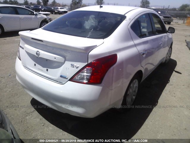 3N1CN7APXEL862125 - 2014 NISSAN VERSA S/S PLUS/SV/SL WHITE photo 4