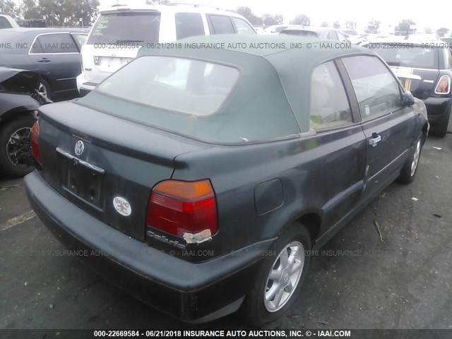 WVWBB81E8SK014537 - 1995 VOLKSWAGEN CABRIO GREEN photo 4