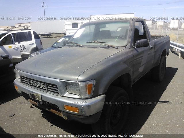 JT4RN01P7K7010183 - 1989 TOYOTA PICKUP 1/2 TON SHORT WHEELBASE DLX GRAY photo 2