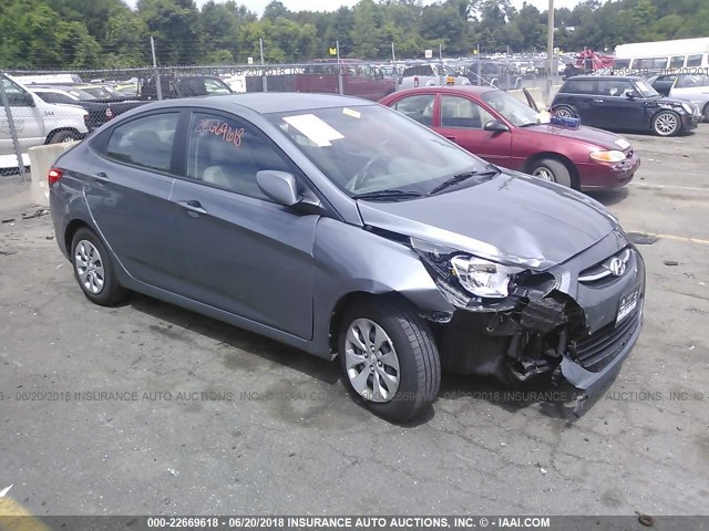 KMHCT4AE6FU886196 - 2015 HYUNDAI ACCENT GLS GRAY photo 1