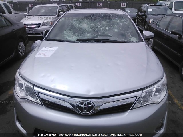 4T4BF1FK6CR250024 - 2012 TOYOTA CAMRY SE/LE/XLE SILVER photo 6