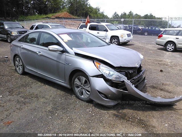 KMHEC4A43DA083120 - 2013 HYUNDAI SONATA HYBRID SILVER photo 1