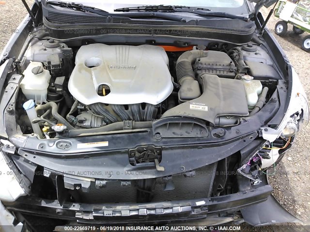 KMHEC4A43DA083120 - 2013 HYUNDAI SONATA HYBRID SILVER photo 10