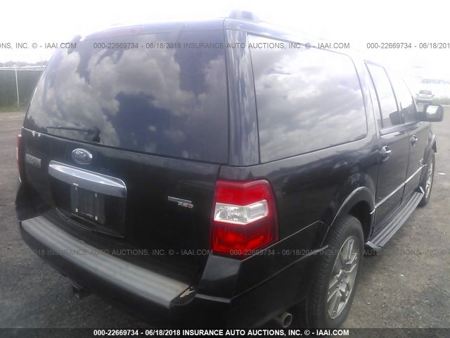 1FMFK20537LA44431 - 2007 FORD EXPEDITION EL LIMITED BLACK photo 4