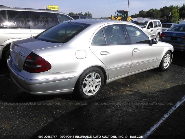 WDBUF26J55A756628 - 2005 MERCEDES-BENZ E 320 CDI SILVER photo 4