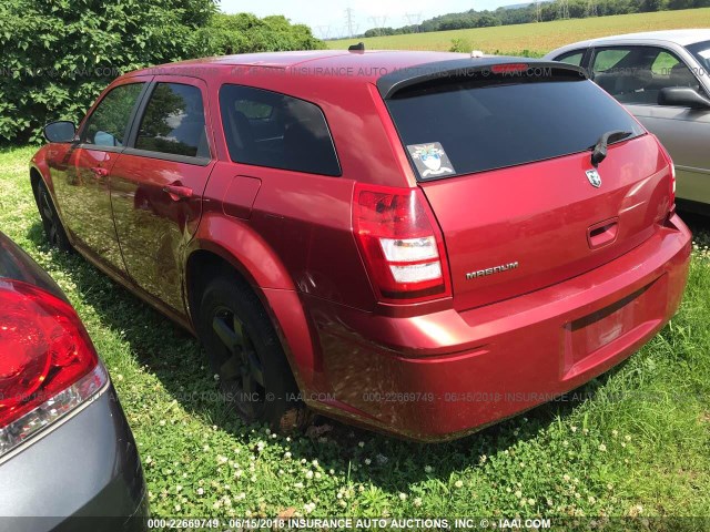 2D4FV47T08H156374 - 2008 DODGE MAGNUM MAROON photo 3