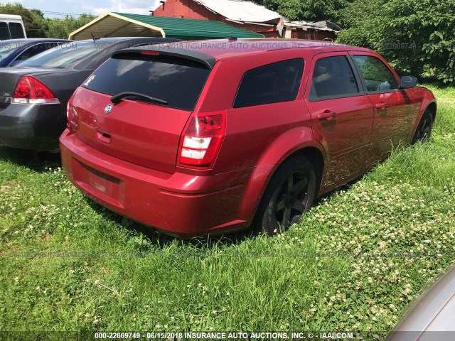 2D4FV47T08H156374 - 2008 DODGE MAGNUM MAROON photo 4