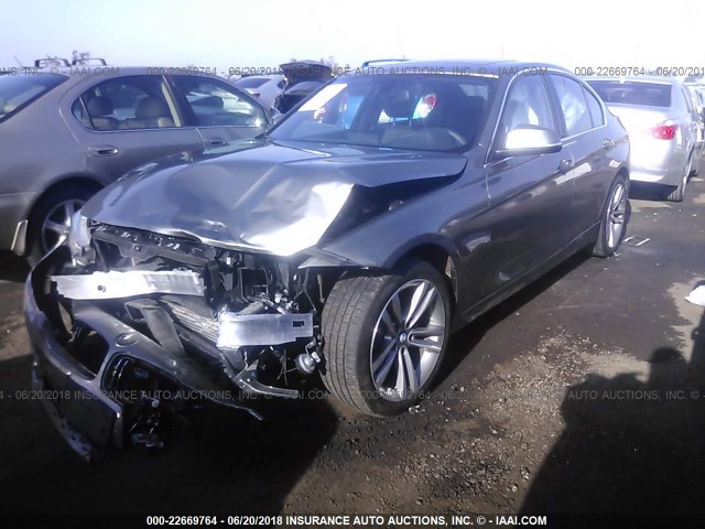 WBA8E3G58GNU04648 - 2016 BMW 328 XI SULEV GRAY photo 2