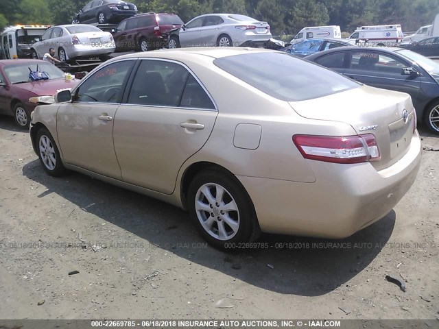 4T1BF3EK6AU077660 - 2010 TOYOTA CAMRY SE/LE/XLE 金色 照片 3