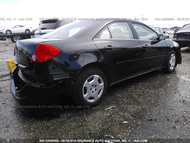 1G2ZF57B284137170 - 2008 PONTIAC G6 VALUE LEADER/BASE BLACK photo 4