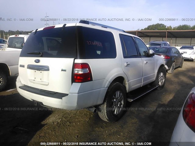 1FMJU1K57EEF52091 - 2014 FORD EXPEDITION LIMITED WHITE photo 4