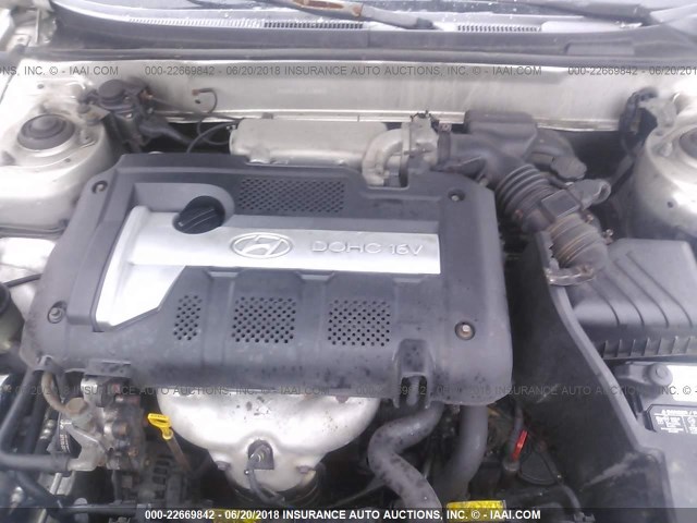 KMHDN56D55U138915 - 2005 HYUNDAI ELANTRA GLS/GT GRAY photo 10