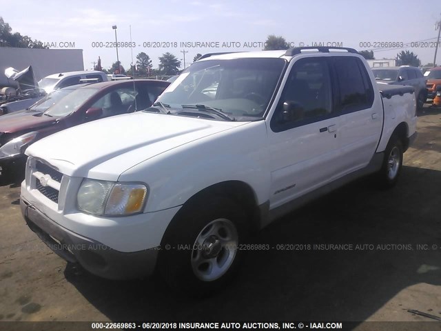 1FMZU67E72UD40060 - 2002 FORD EXPLORER SPORT TR  WHITE photo 2