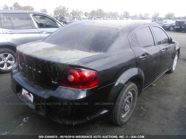 1C3CDZCG2EN120864 - 2014 DODGE AVENGER SXT BLACK photo 4