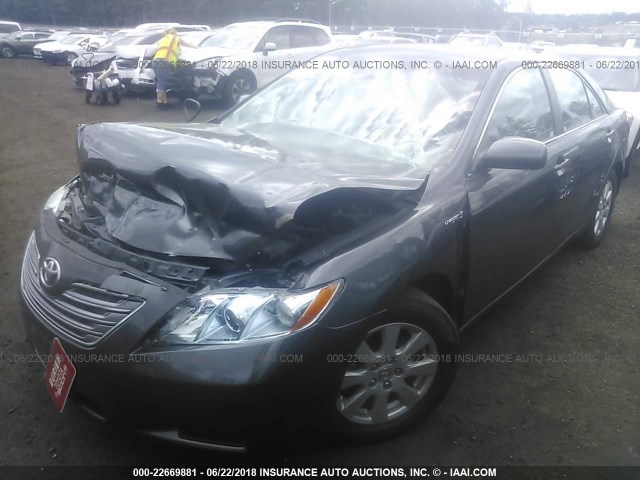 4T1BB46K98U044663 - 2008 TOYOTA CAMRY HYBRID GRAY photo 2