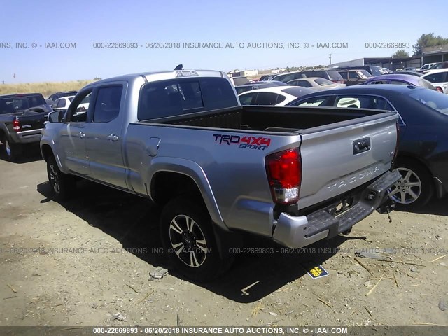 3TMDZ5BN4HM021861 - 2017 TOYOTA TACOMA DBL CAB/SR5/TRD SPORT/OR SILVER photo 3