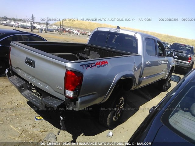3TMDZ5BN4HM021861 - 2017 TOYOTA TACOMA DBL CAB/SR5/TRD SPORT/OR SILVER photo 4