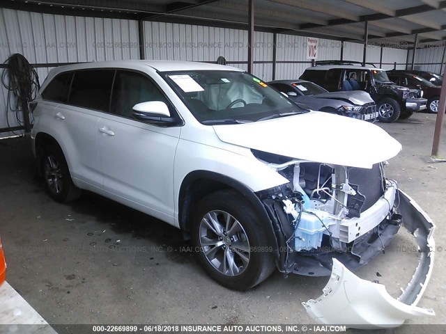 5TDZKRFH2FS063951 - 2015 TOYOTA HIGHLANDER LE/LE PLUS WHITE photo 1