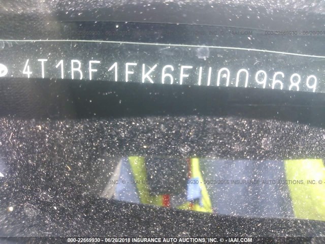 4T1BF1FK6FU009689 - 2015 TOYOTA CAMRY LE/XLE/SE/XSE 黑色 照片 9