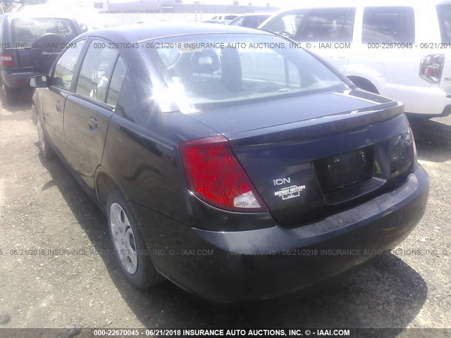 1G8AJ52F04Z204566 - 2004 SATURN ION LEVEL 2 BLACK photo 3