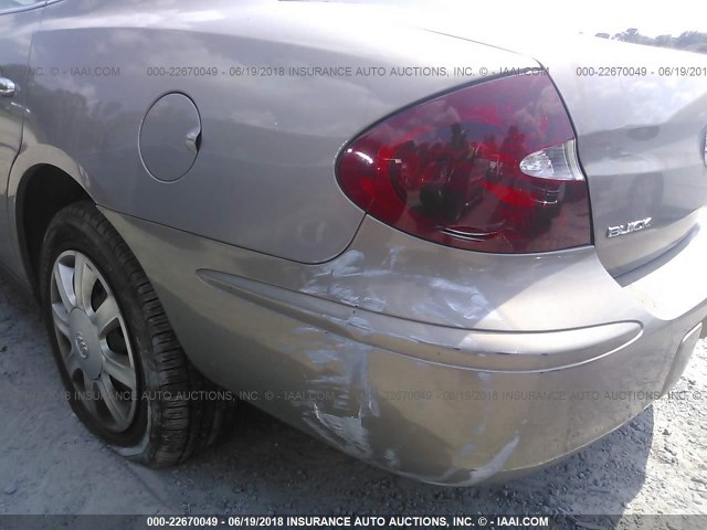 2G4WC582061281701 - 2006 BUICK LACROSSE CX GRAY photo 6