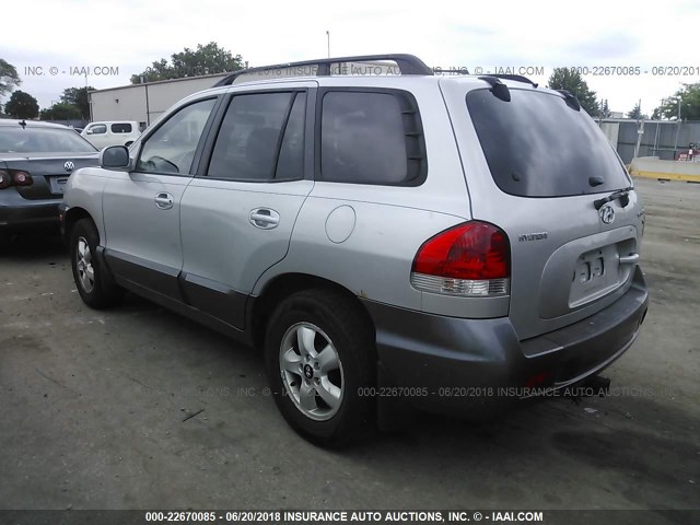 KM8SC13D06U107874 - 2006 HYUNDAI SANTA FE GLS/LIMITED SILVER photo 3