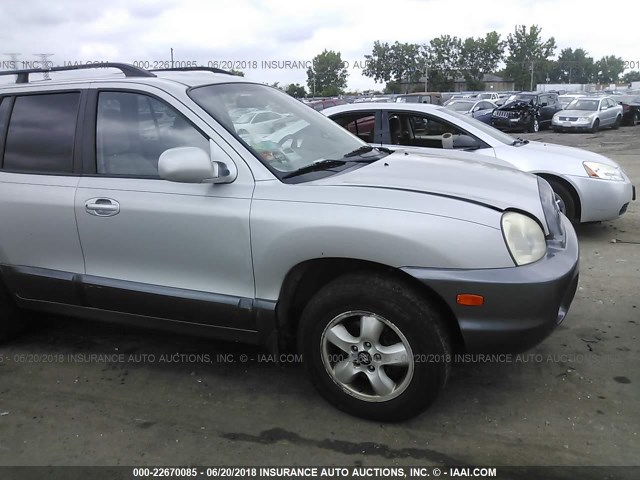 KM8SC13D06U107874 - 2006 HYUNDAI SANTA FE GLS/LIMITED SILVER photo 6