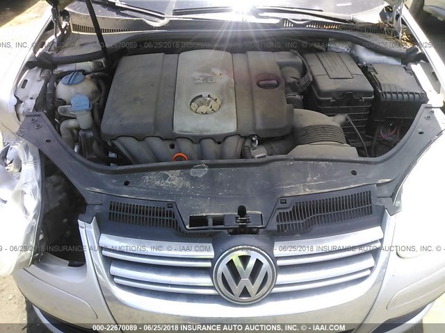 3VWEF71K07M201916 - 2007 VOLKSWAGEN JETTA WOLFSBURG 银色 照片 10