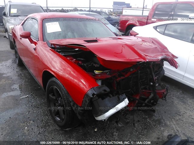 2B3CJ4DV8AH208536 - 2010 DODGE CHALLENGER SE RED photo 1