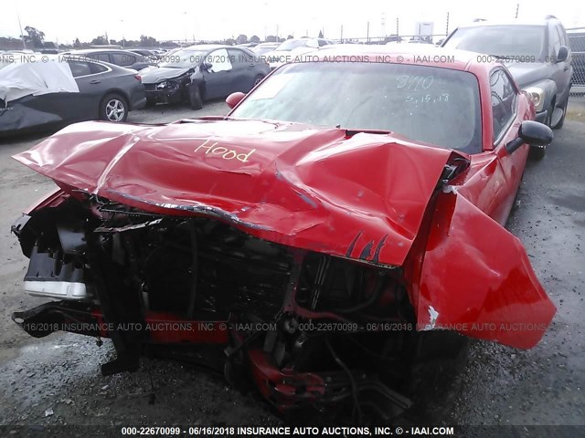 2B3CJ4DV8AH208536 - 2010 DODGE CHALLENGER SE RED photo 2