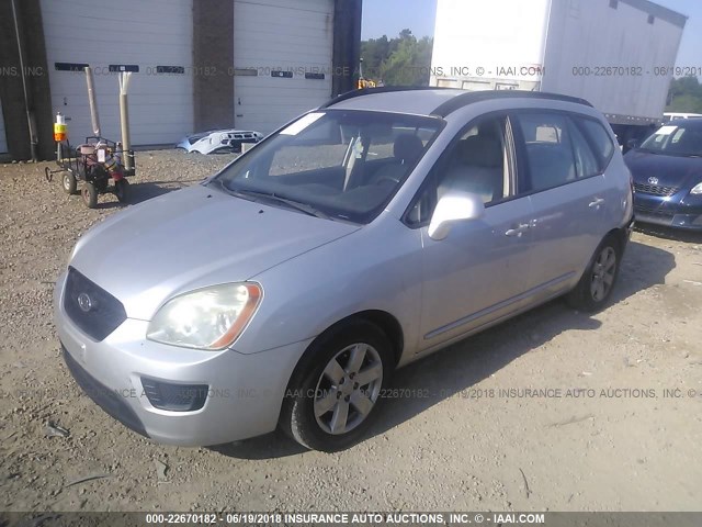 KNAFG526087137931 - 2008 KIA RONDO LX/EX SILVER photo 2