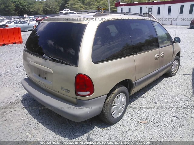 1P4GP45RXYB552772 - 2000 PLYMOUTH VOYAGER SE GOLD photo 4