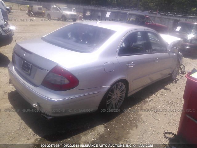 WDBUF72X47B016847 - 2007 MERCEDES-BENZ E 550 SILVER photo 4