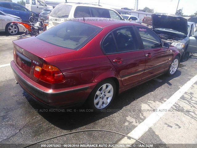 WBAAN3340YNC91023 - 2000 BMW 323 I BURGUNDY photo 4