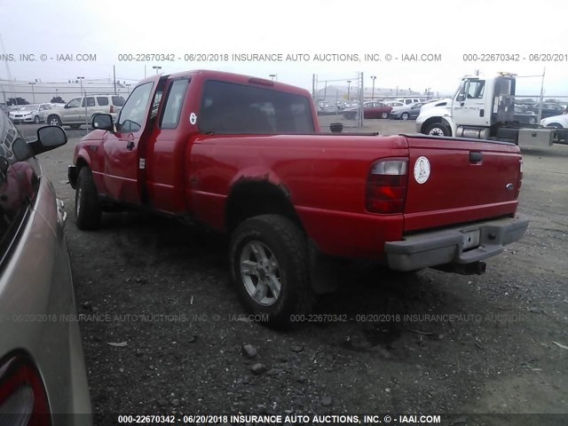 1FTYR15E93TA40910 - 2003 FORD RANGER SUPER CAB RED photo 3