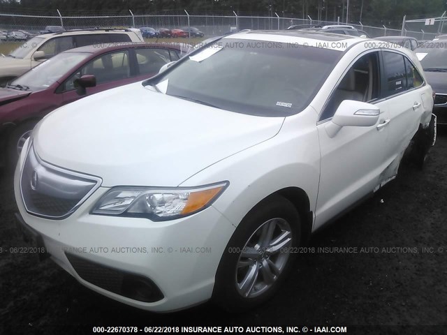 5J8TB4H38EL019397 - 2014 ACURA RDX WHITE photo 2