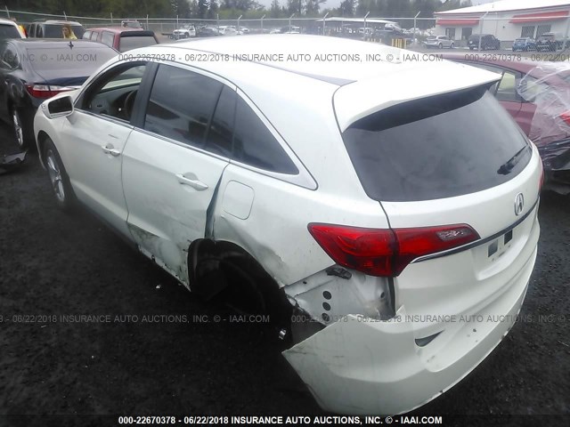 5J8TB4H38EL019397 - 2014 ACURA RDX WHITE photo 3