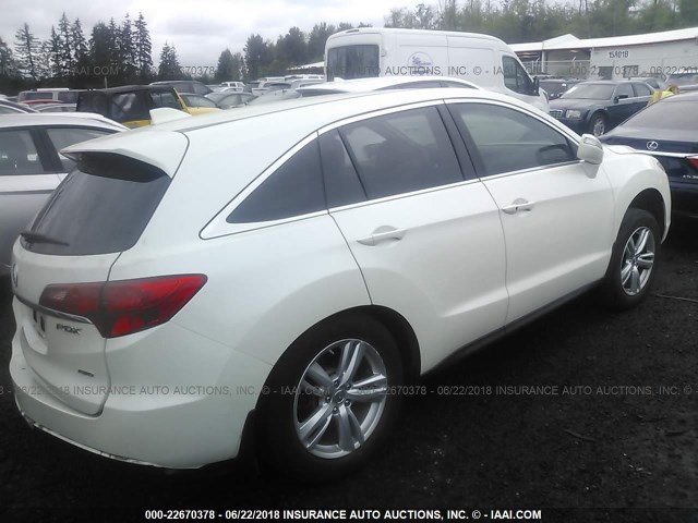 5J8TB4H38EL019397 - 2014 ACURA RDX WHITE photo 4