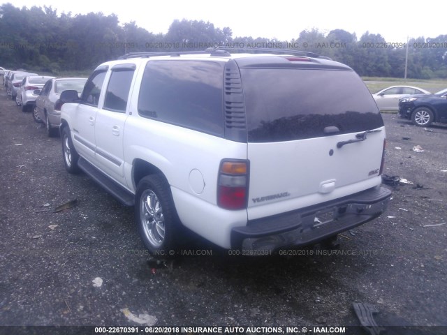 3GKFK16Z05G294877 - 2005 GMC YUKON XL K1500 WHITE photo 3