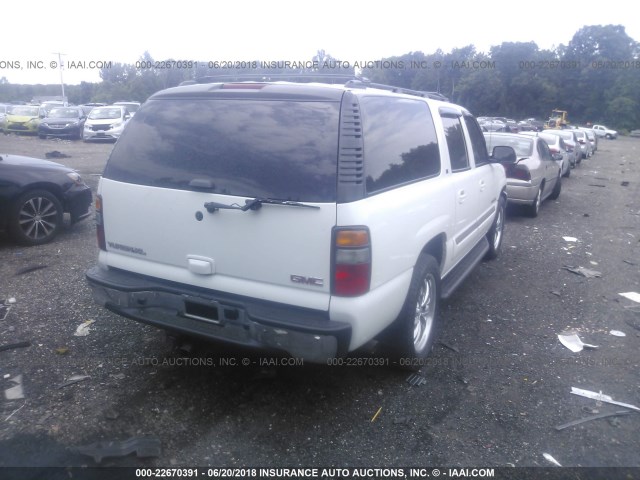 3GKFK16Z05G294877 - 2005 GMC YUKON XL K1500 WHITE photo 4