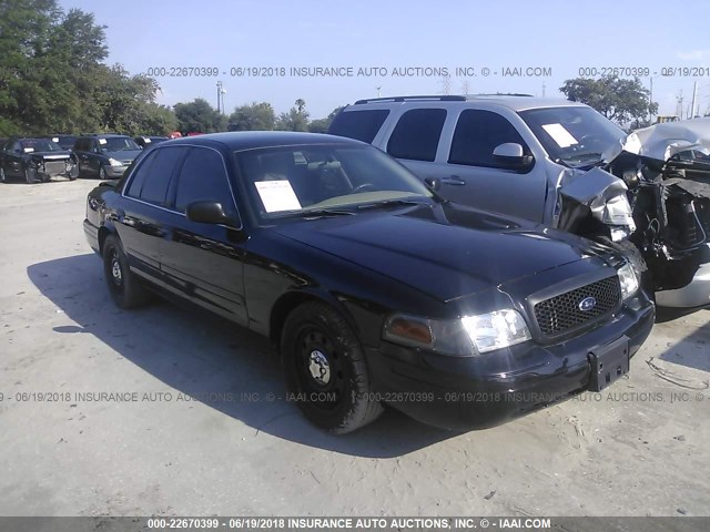 2FAHP71V48X114653 - 2008 FORD CROWN VICTORIA POLICE INTERCEPTOR BLACK photo 1