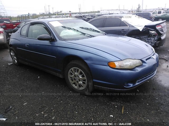 2G1WW12E1Y9280125 - 2000 CHEVROLET MONTE CARLO LS 蓝色 照片 1
