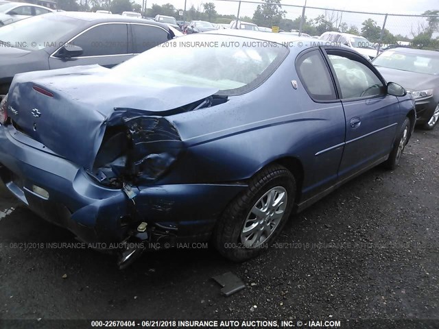 2G1WW12E1Y9280125 - 2000 CHEVROLET MONTE CARLO LS 蓝色 照片 4